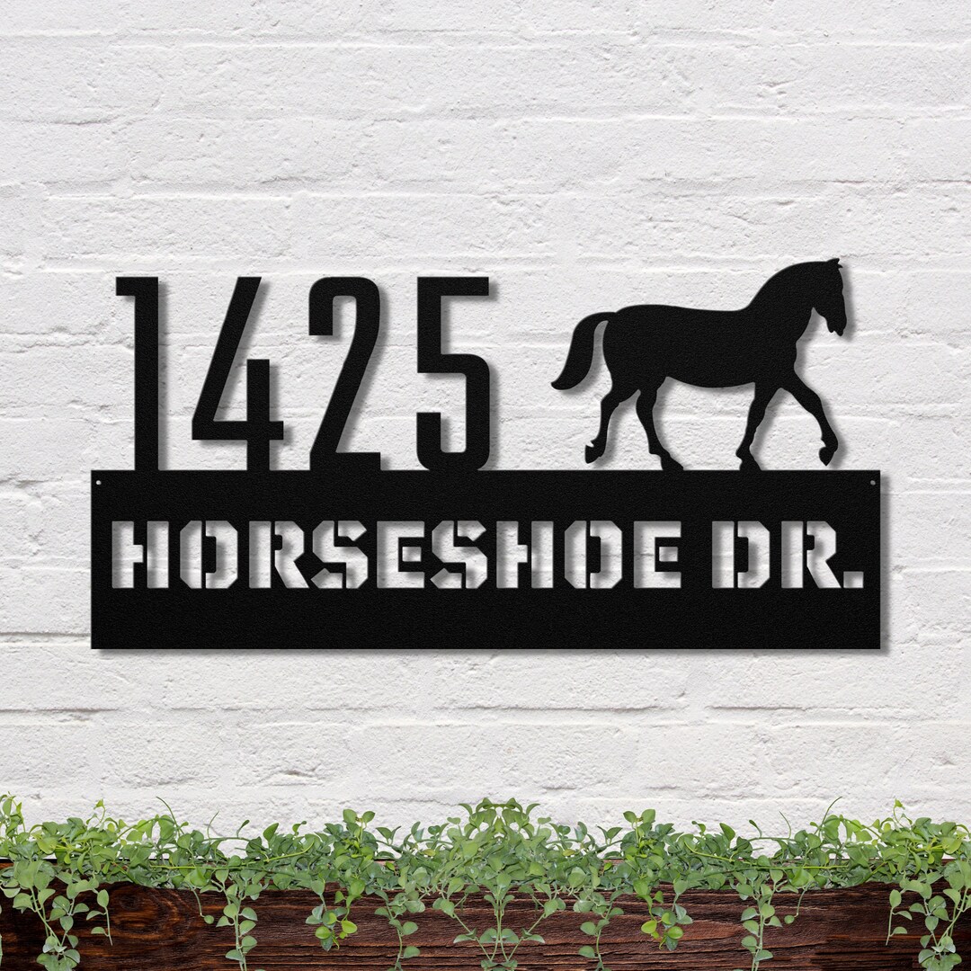Personalized Horse Address Sign, Horse Address Sign, Custom Horse