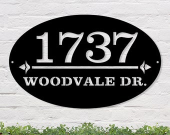 Metal Address Sign, Custom Address Sign, Personalized Address Sign, Address Sign, Address Plaque, Mailbox Plaque, Address Sign for House