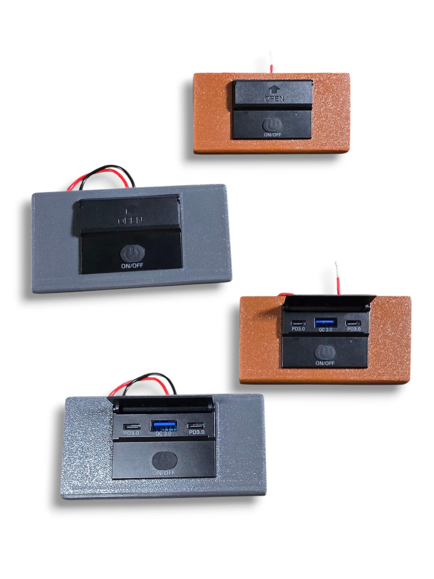 Land Cruiser 80 Series USB Port Armrest Ashtray Replacement - 3D
