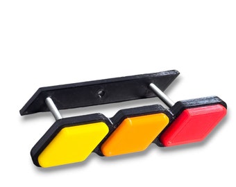 Toyota Tri-color grill badge Customizable
