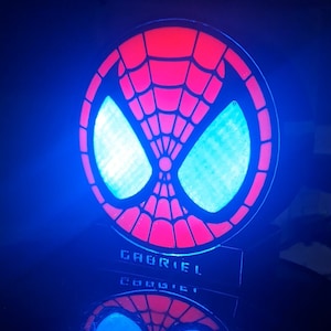 Spiderman Light box Customizable with remote control multicolor