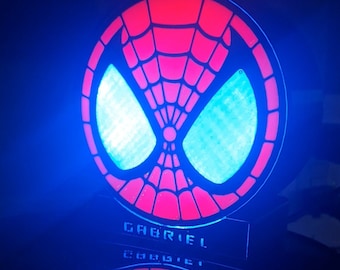 Spiderman Light box Customizable with remote control multicolor