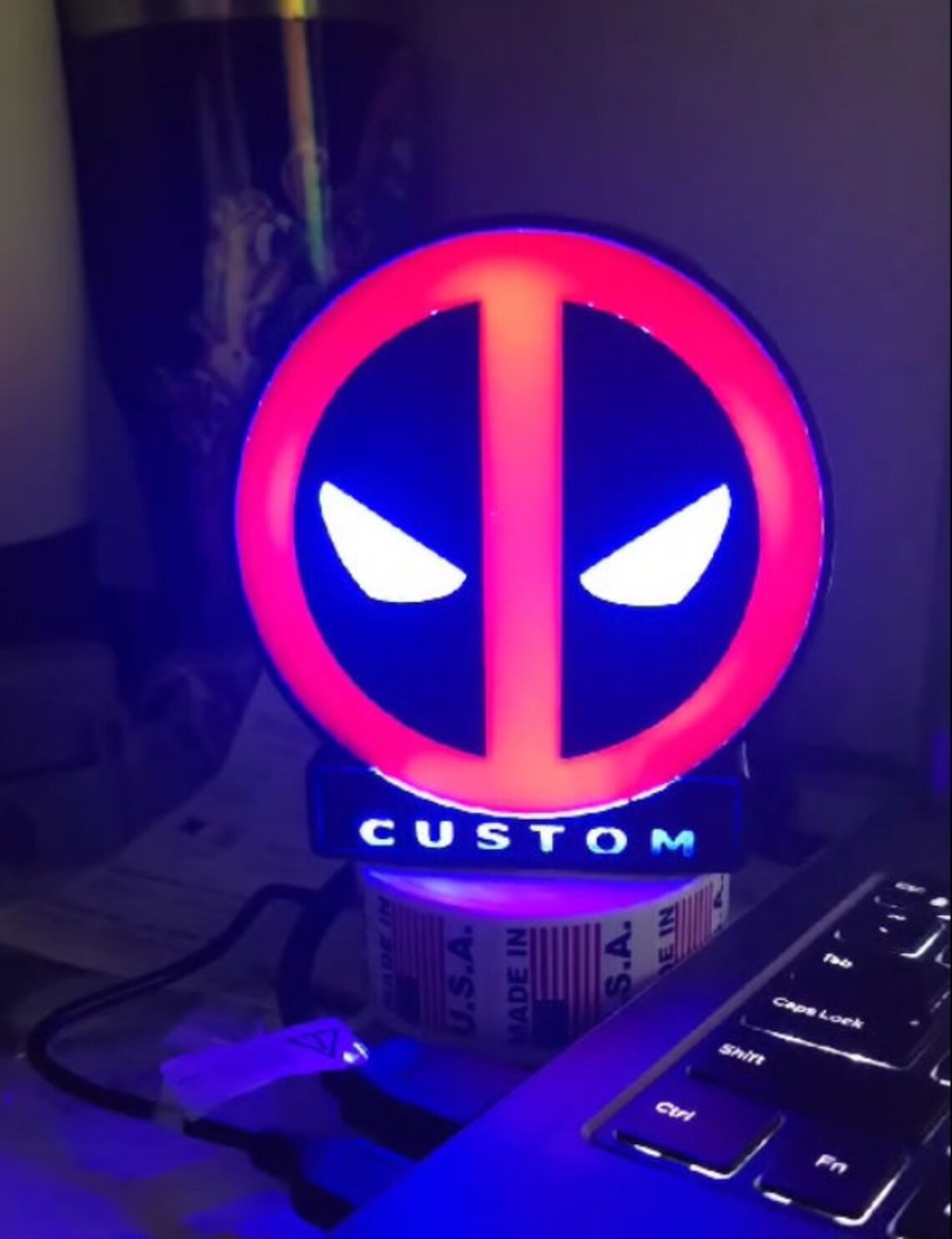 Deadpool Light Box Customizable With Remote Control Multicolor - Etsy