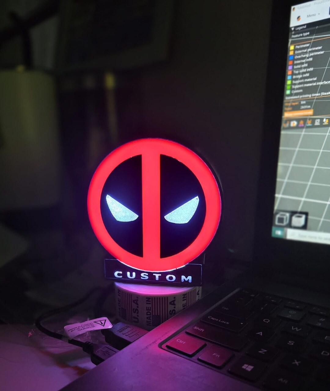 Deadpool Light Box Customizable With Remote Control Multicolor - Etsy