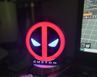 Deadpool Light box Customizable with remote control multicolor