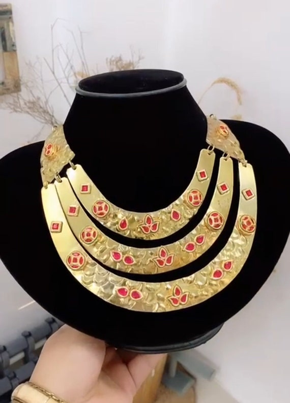 Buy Traditional Meenakari Gold Plated Layered Artificial Necklace