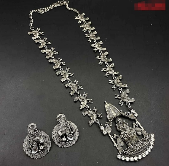 Oxidised temple jewellery online deals