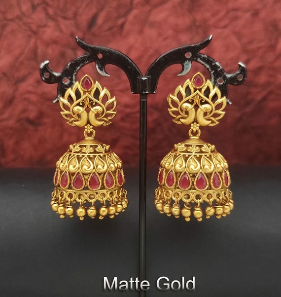 Jhumka type gold earrings sale