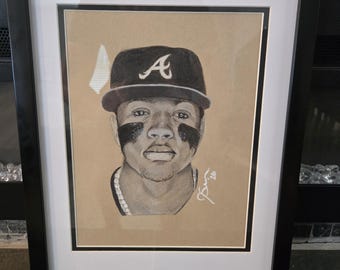 Ronald Acuna Jr.  Framed Original Artwork