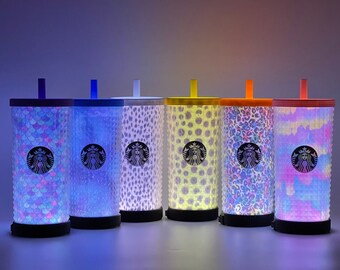 New Mystic Pattern Starbucks Inspired LED Studded Tumbler Light Nightlight Lamp Gift