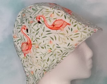 Adult Flamingo Beach Hat,Bucket Hat,Hats,Unisex,Female,Sun Hat,Gardening Hat,Fishing,Flamingo,Seaweed,Floral,Vacation,Spring,Summer