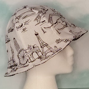 Adult Traveler Bucket Hat,Beach Hat,Hats,Unisex,Female,Sun,Gardening,Fishing,Paris,London,Italy,Europe,Sightseeing,Vacation,Spring,Summer