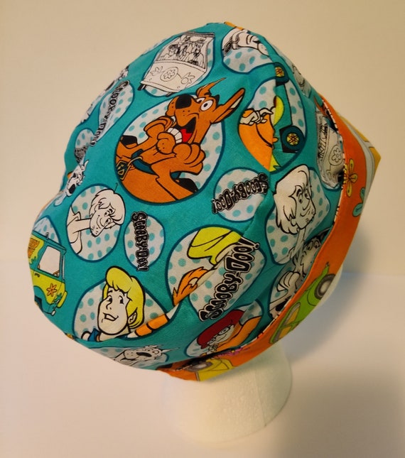 Scooby Dooby Doo Print Reversible Fabric Scrunch Hat,beetle  Bug,bus,unisex,male/women,travel Friendly,bucket Hat,trend,character,  Cartoon 