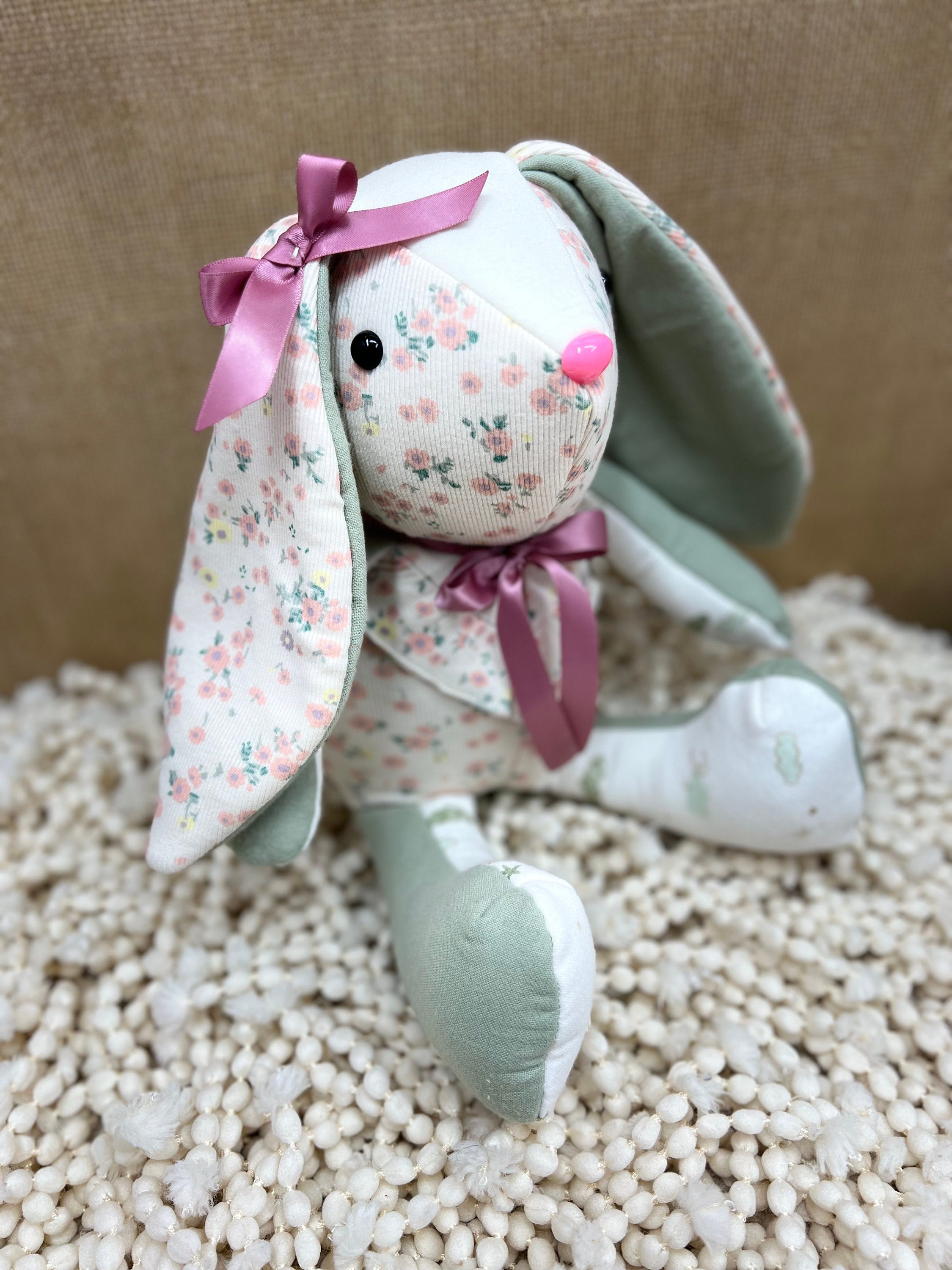 PDF Brooklyn Bunny Memory Bear Sewing Pattern, Beginner Memory Bunny ...