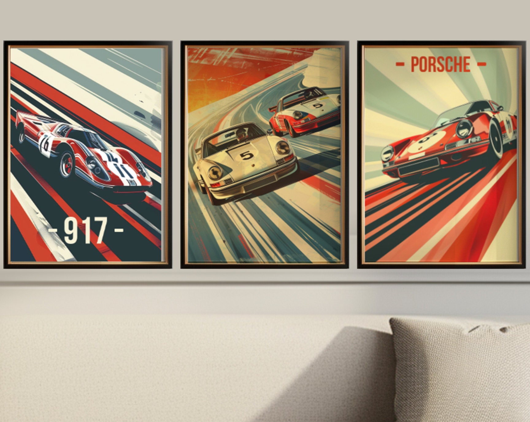 3x Porsche Racing Poster DIN A4 DIGITAL DOWNLOAD - Etsy