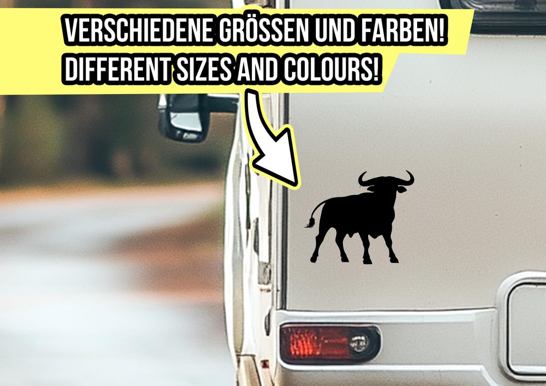 1x Car Sticker Bull Spain Camping Sticker - Etsy
