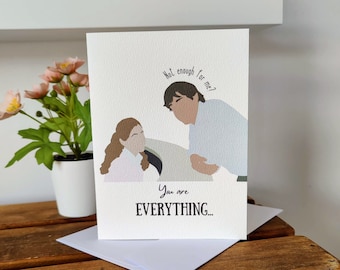 Cartão de aniversário de Jim e Pam: Cartão aquarela do The Office US