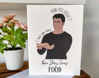 Joey Tribbiani 'Friends' Greeting Card: Customizable TV Show Art