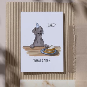 Biglietto d'auguri personalizzabile a tema Weimaraner / Biglietto d'auguri con illustrazione di cane / Biglietto divertente Weimaraner / Regalo Weimaraner per compleanni o feste