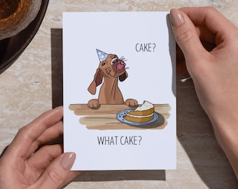 Cartão de aniversário personalizado Vizsla húngaro: presente engraçado para amantes de cães