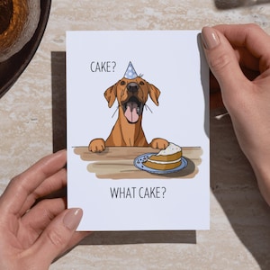 Customisable Rhodesian Ridgeback Themed Card | Dog Illustration Greeting Card | Funny Ridgeback Card | Ridgeback Gift for Birthdays