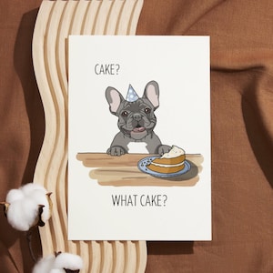 Customisable French Bulldog Theme Card | Dog Illustration Greeting Card | Funny Frenchie Card | Bulldog Gift for Birthdays or Celebrations
