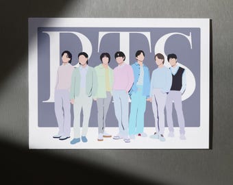 BTS (K-POP) Poster - OT7 & Members - Etsy