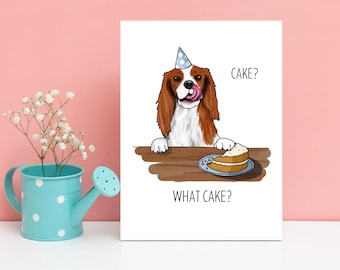 Cavalier King Charles Spaniel cane ritratto STAMPA artistica di LA