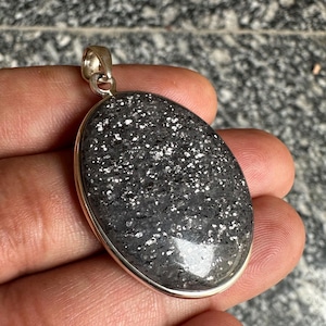 Natural Black Sunstone Pendant, 925 Sterling Solid Silver Pendant, Handmade Sunstone Pendant, Sunstone Pendant For Necklace, Gift For Her