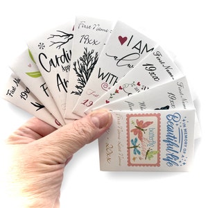 Paquets de graines pour funérailles - Paquets de graines commémoratifs personnalisables - cadeau souvenir à planter