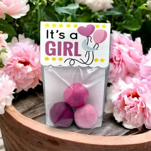 Bombes à graines - Annonce de bébé fille, bébé garçon ou jumeaux pour baby shower ou fête de révélation du genre - Canadian Wildflower