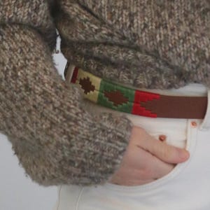 Women’s Handmade Polo Belt – Argentine Leather, Gaucho Style, Hand-Stitched, Ethical Gift for Her