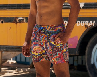 Männer Badehose Board Shorts für Strand, Schwimmen, Reisen, Sommer Sport, Sommer Geschenk, Strand Badehose mit Mesh-Futter & Taschen, Sommer Clouthing