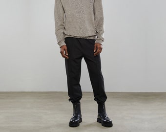 Men’s Black Jogger Pants | Minimalist Oversized Streetwear