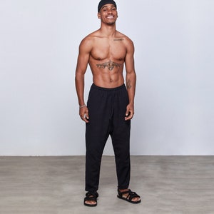 Black Linen Clothing, Linen Pants for Men, Casual Pants for Man Men, Yoga Pants, Festival Clouthing, Minimalist Outfits,Organic Men, Naturel
