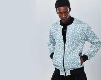 leopard bomber jacket mens