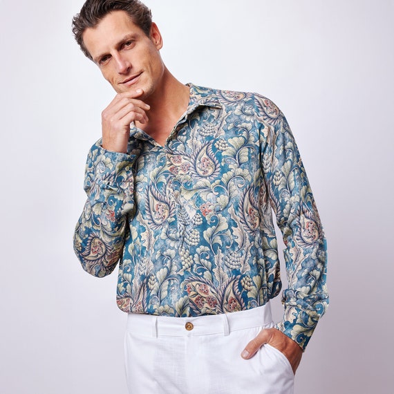 Camicia paisley uomo hotsell