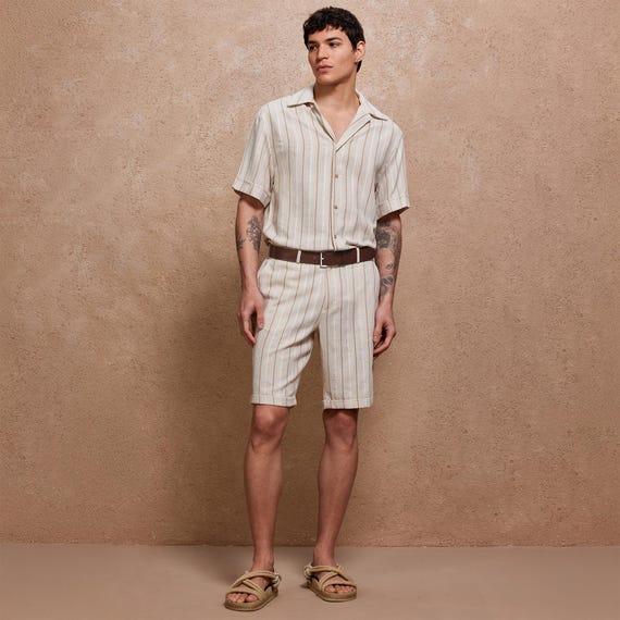 Men's Rustic Beige Linen Shirt and Shorts Set | Two Piece Summer Outfit | Breathable Beachwear | Casual Resort Wear | Gift for Him - Etsy Men's Rustic Beige Linen Shirt and Shorts Set | Two Piece Summer Outfit | Breathable Beachwear | Casual Resort Wear | Gift for Him - Etsy