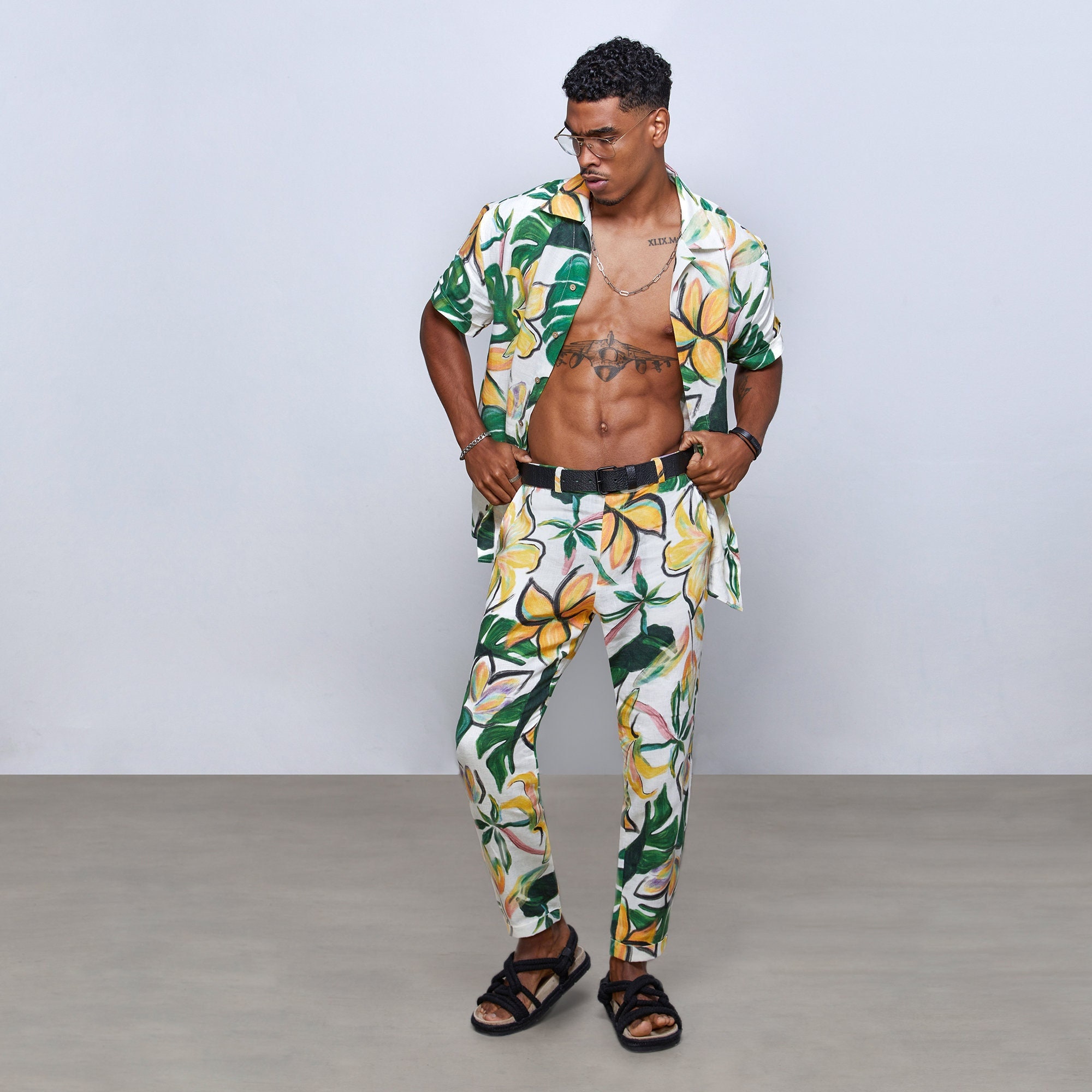 INC International Concepts Mens Roscoe SlimFit FloralPrint Suit Pants  Created for Macys  Macys