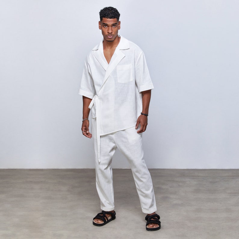 White Linen Clothing, Linen Pants for Men,white Linen Pants Men,yoga ...