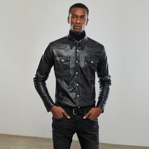 YOKE / Leather Shirt Jacket　ブラック　XSサイズ YOKE / Leather Shirt Jacket ブラック XSサイズ - メルカリ