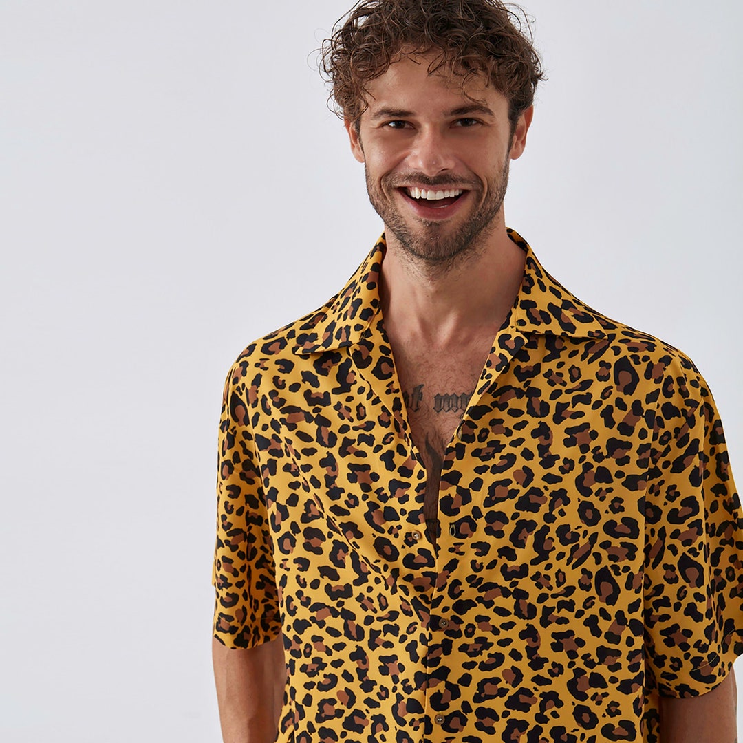 Leopard Oversized Short Sleeve Shirt Silk Fabric,summer Clouthing, Stylish Shirt, Shirt for Men, Elegant Short Sleeve Shirt, Handmade - Etsy Leopard Oversized Short Sleeve Shirt Silk Fabric,summer Clouthing, Stylish Shirt, Shirt for Men, Elegant Short Sleeve Shirt, Handmade - Etsy