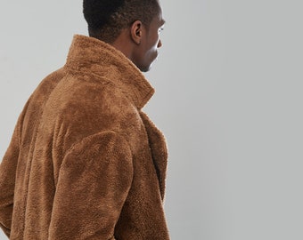 Camel Teddy Coat -winter Fall Coat,outwear Winter Men,valentines
