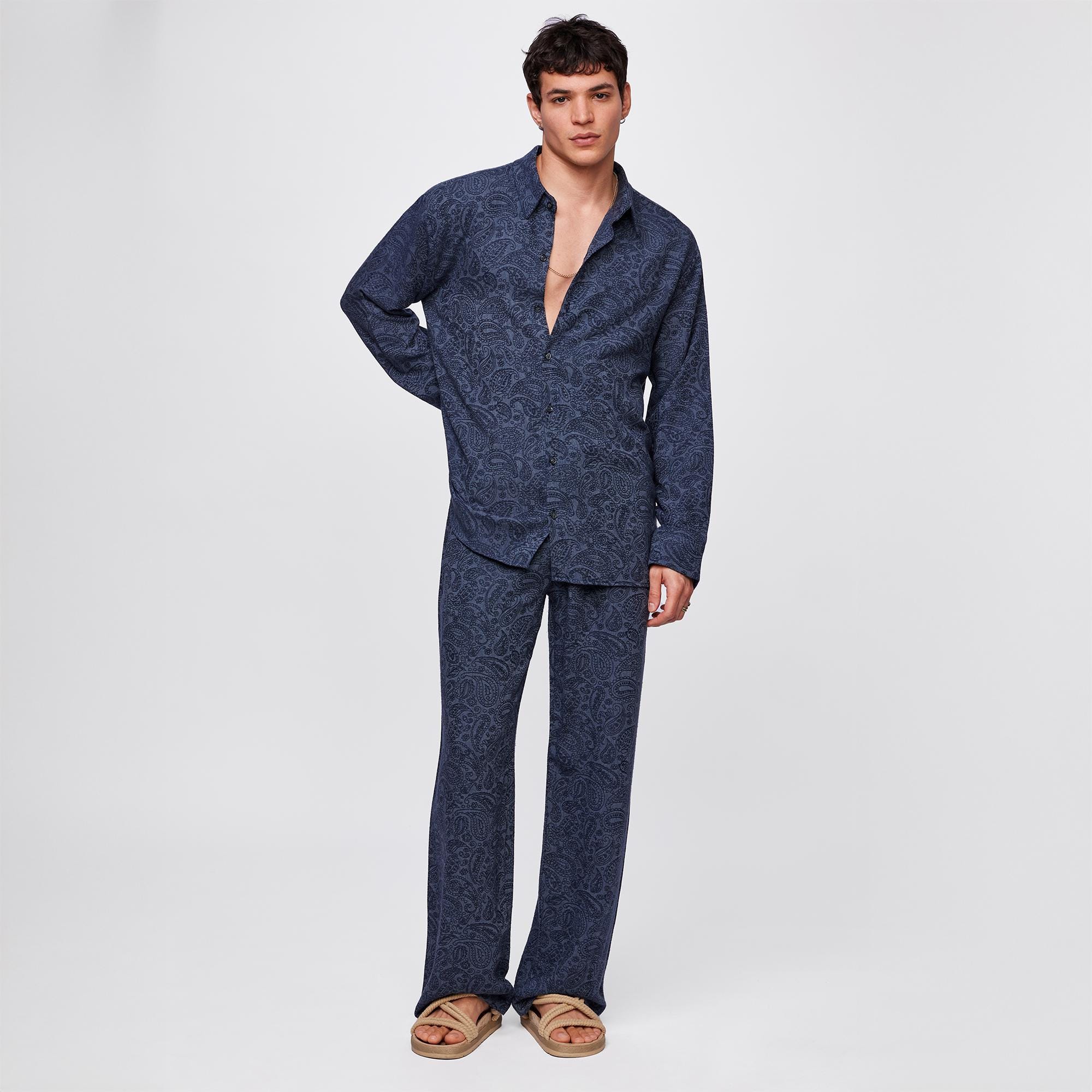 High-Quality Men's Paisley Printed Summer shirt with t