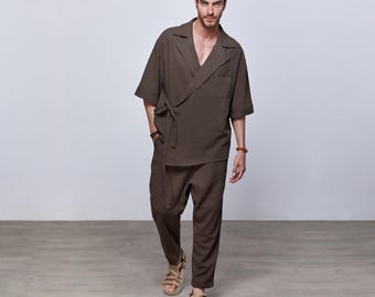 Leinenanzug für Ihn - Rustikale Eleganz für Festivals, Hochzeiten und darüber hinaus