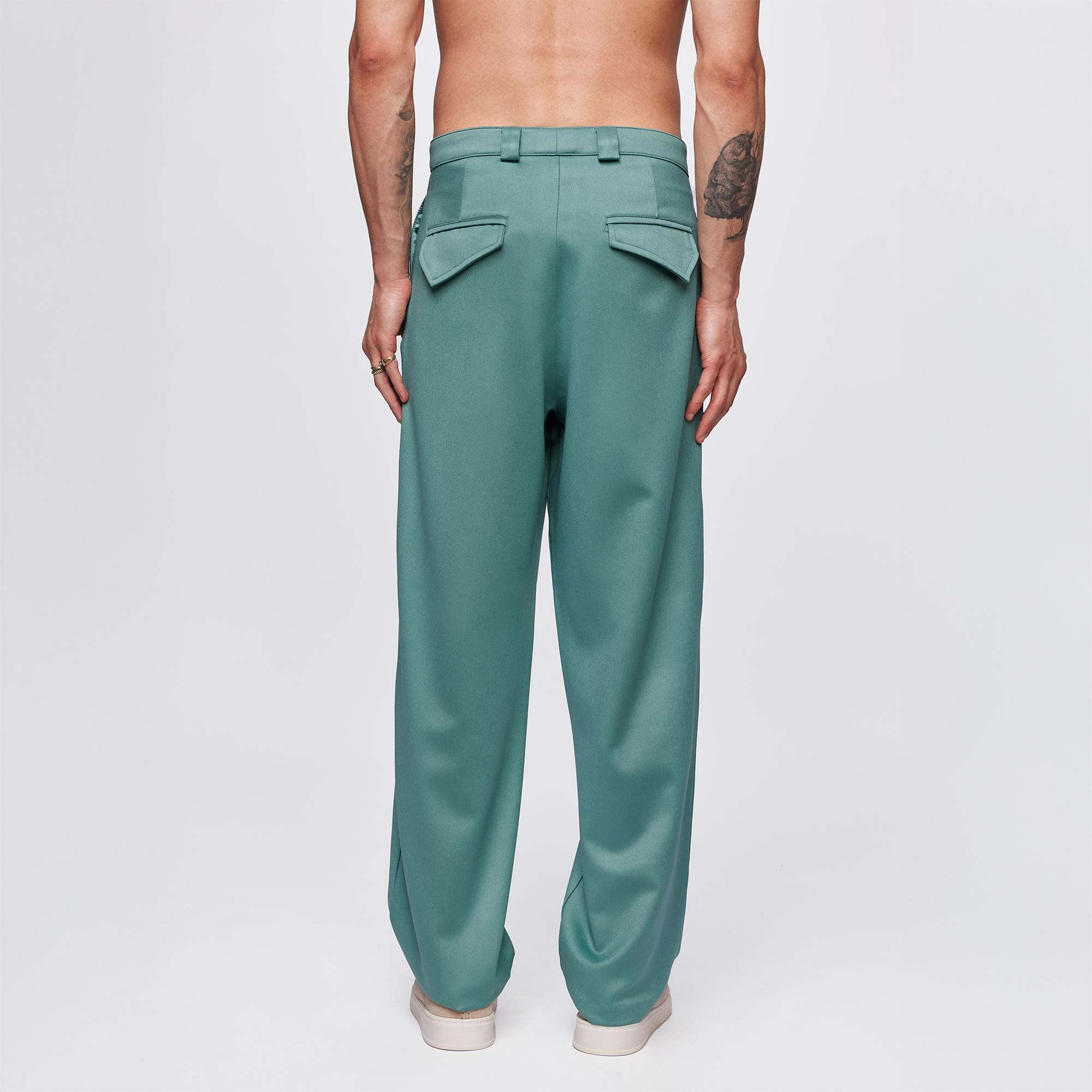 Mint Green Men Palazzo Pants, Wide Leg Sage Trousers, Retro 80s Miami  Style, High Waisted Pleated Chino, Festival Outfit - Etsy