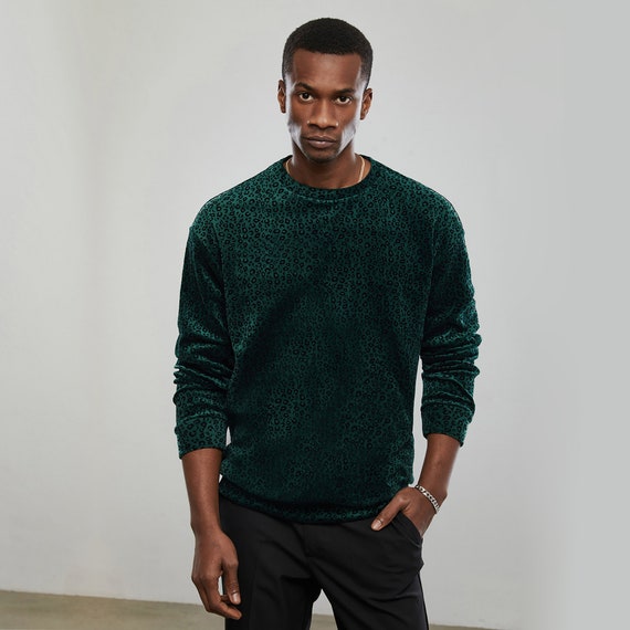 Green leopard sweater deals