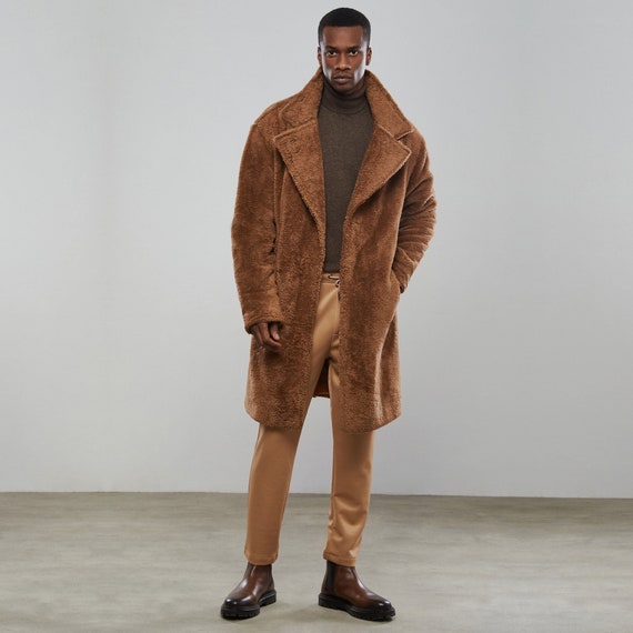Camel Teddy Coat winter Coat,teddy Coat for Men,outwear,winter Men