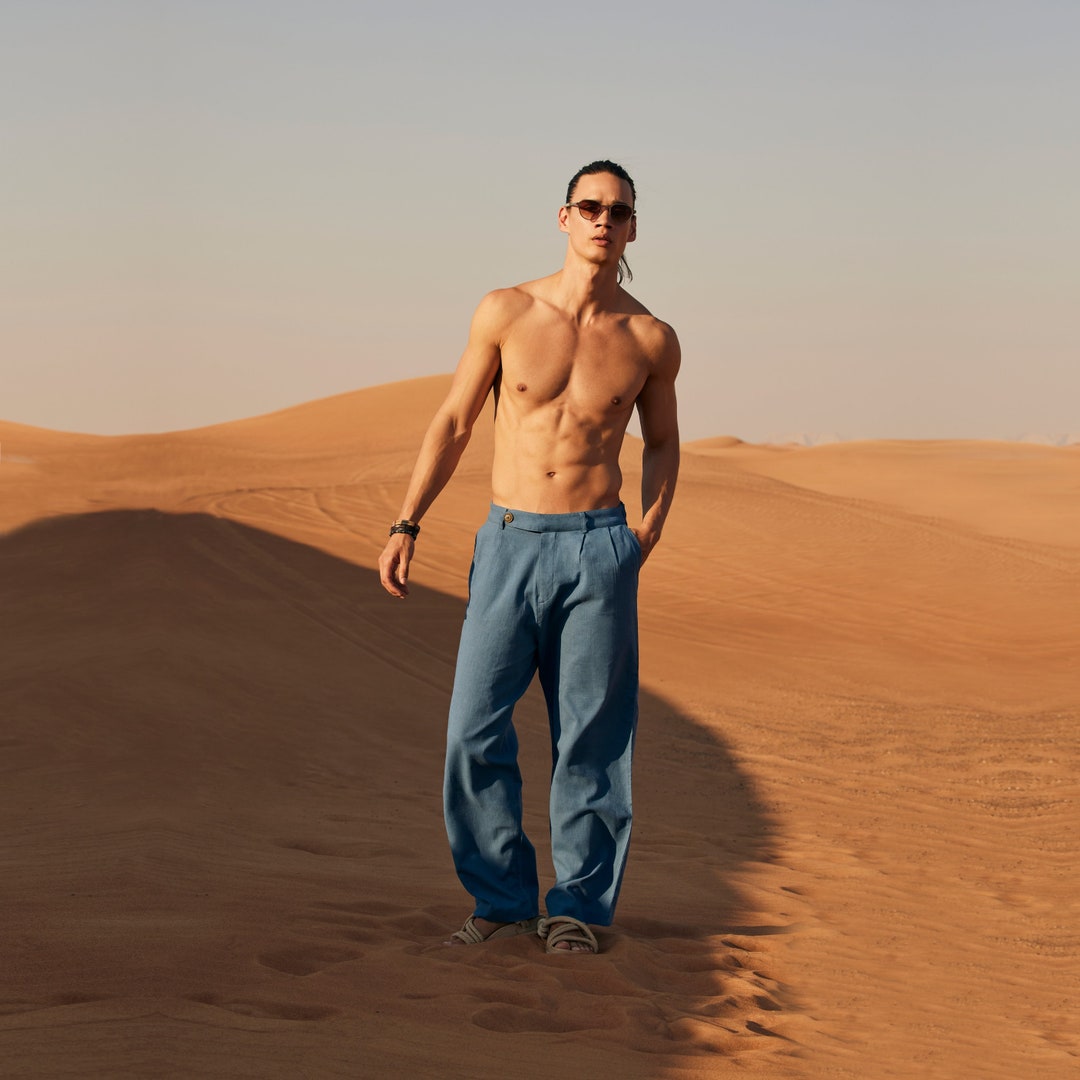 Men's Linen Pant - Midnight Blue