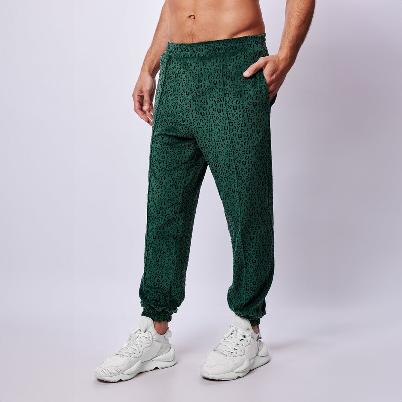 Green Cheetah Men's Leggings